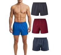 Cocain underwear 4 Stück Herren Boxershorts, lockere, gewebte Boxer aus Baumwolle, Karierte und gestreifte Design gemischt, Loose fit; Gr. XL
