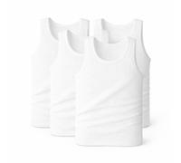 Cocain underwear 4 Stück Tank Top weiß ist ideal für sportliche Aktivitäten und warme Tage, vielseitig einsetzbar Gr. 12/6XL
