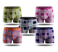 Cocain underwear - 5 Stück Marken-Boxershorts in Premiumqualität, eng anliegend, Grössen M L XL XXL (DE/NL/SE/PL, Alphanumerisch, XXL, Regular, Regular, Helle Karo's)