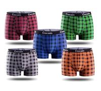 Cocain underwear 5 Stück Unterhosen Mann M Farben gemischt Boxershorts Jungen größe grösse gr. 48/50 52/54 56/58 Retropants schwarz Retropants Unterhose karo kariert