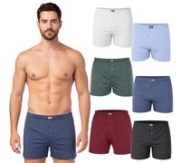 Cocain underwear 6 Herren Boxershorts Uni Männer Farbige Herren Unterhosen 100% Baumwolle Größe XXL mit Eingriff und Knopf
