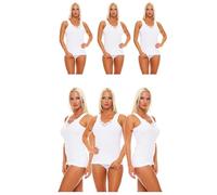 Cocain underwear 6 Stück Unterhemden Damen Große Größen aus Baumwolle für optimalen Unterhemden Damen Gr Gr. 36/38