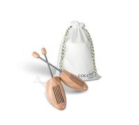 Cocciné - Schuhspanner Holz, Extrastark Schuhdehner, Shoe Tree Mit Stahlfeder, Schuhknickschützer aus Naturholz, für Alle Schuhe, Knickschutz, Hölzerne Schuhspreizer, Holz-Schuhspanner Gr. 45-46