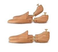 Cocciné -Schuhspanner Zedernholz, Schuhdehner Schuhweiter Extrastark, Knickschutz Schuhspanner Holz, Shoe Stretcher mit Einstellbarer Federn, für Alle Schuhe, 2 Paar, 39-40