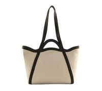 COCCINELLE Amalia Bicolor Handbag Grained Leather Blanco / Noir