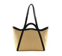 COCCINELLE Amalia Crochet Straw Handbag Natural / Noir