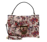 COCCINELLE Arlettis Flower Print Handbag Printed Grained Leather Mul. Creamy Pink