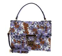 COCCINELLE Arlettis Flower Print Handbag Printed Grained Leather Multi. Lavender