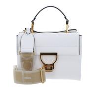 COCCINELLE Arlettis Signature Handbag Grained Leather Brillant White