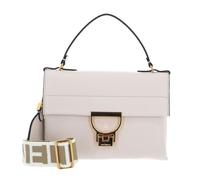 COCCINELLE Arlettis Signature Handbag Grained Leather Lambskin White