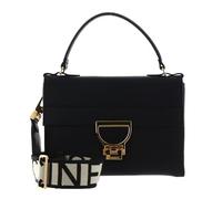 COCCINELLE Arlettis Signature Handbag Grained Leather Noir