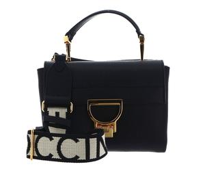 COCCINELLE Arlettis Signature Handbag Grained Leather Noir