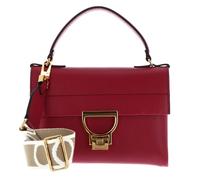 COCCINELLE Arlettis Signature Handbag Grained Leather Sangria