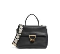 Coccinelle Arlettis Signature Handtasche schwarz, genarbtes Leder, Damen