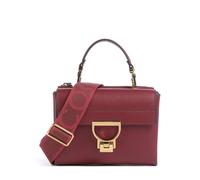 Coccinelle Arlettis Signature Umhängetasche dunkelrot, genarbtes Leder, Damen