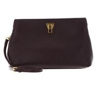 COCCINELLE Beat Clutch Handbag Grained Leather Darkbrown