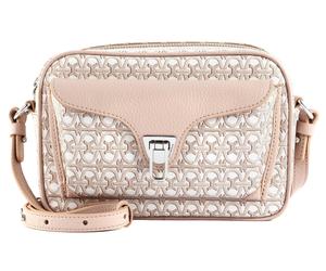 COCCINELLE Beat Coat. Monogram Crossbody Bag Multi Blanc / Rosette