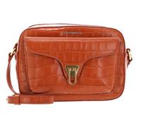 COCCINELLE Beat Croco Shiny Soft Crossover Bag Chestnut