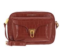COCCINELLE Beat Croco Shiny Soft Crossover Bag Cinnamon