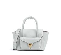 COCCINELLE Double Beat Grained Leather Handbag Snow