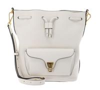 Coccinelle Beat Generation Eimertasche, Leder, Pearl, 22 x 29 x 14 cm, verstellbarer Schultergurt, Kordelzug, lässiger Stil