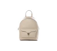 Coccinelle Beat Generation Rucksack aus Leder, Beige, 25,5 x 34 x 14 cm, Reißverschluss, verstellbare Schultergurte, Außentasche, lässiger Stil für Damen