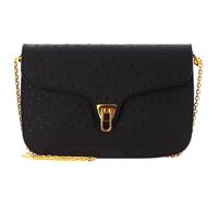 COCCINELLE Beat Ostrich Crossbody Noir