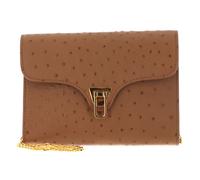 COCCINELLE Beat Ostrich Handbag Nocciola