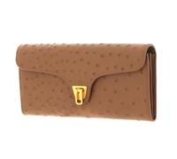 COCCINELLE Beat Ostrich Wallet Nocciola