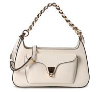 Coccinelle Beat Schultertasche Leder 28 cm weiss