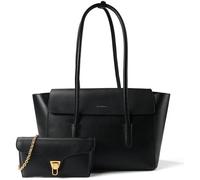 Coccinelle Double Beat Handtasche aus genarbtem Leder Einheitsgröße