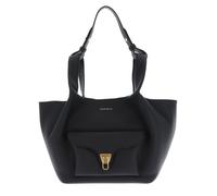 COCCINELLE Beat Shopping Double Grainy Leather Handbag S Noir / Cognac