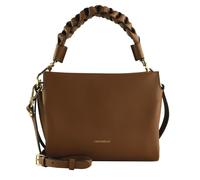 COCCINELLE Boheme Grana Double Crossbody Double Grainy Leather Cognac / Noir