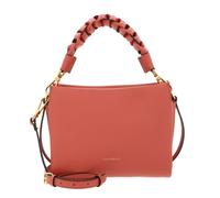 COCCINELLE Boheme Grana Double Crossbody Double Grainy Leather Pink Clay / Brunette