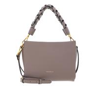 COCCINELLE Boheme Grana Double Crossbody Double Grainy Leather Warm Taupe / Rosette