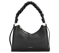 Coccinelle Leder-Schultertasche Boheme Grana Double Shoulder Bag – Noir/Cognac schwarz