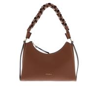 COCCINELLE Boheme Grana Double Shoulder Bag M Cognac / Noir