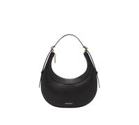 Coccinelle Schultertasche Whisper genarbtes Rindsleder Damen 23,5 cm Schwarz