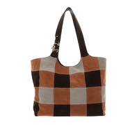 COCCINELLE C-Easy Handbag Vichy Suede Pat. / Smo. Le. Mul. Robin / Fango