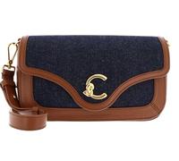 Coccinelle C-Me Handbag Grainy Leather Blue Denim/Cognac