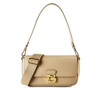 Coccinelle Schultertasche C‑Me Lock Medium genarbtes Leder 24 cm Sandshell