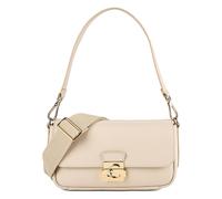 Coccinelle Schultertasche C‑Me Lock Medium genarbtes Leder 24 cm Sandshell