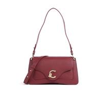 Coccinelle C-Me Schultertasche wein, genarbtes Leder, Damen