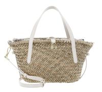 COCCINELLE C-Me Summer Straw Handbag Natural / Pearl