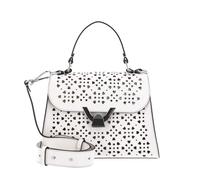 COCCINELLE Dew Cow Perforation Handbag Blanco