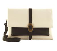 COCCINELLE Dorian Bicolor Handbag Grained Leather Blanco / Noir