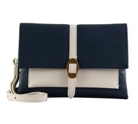 COCCINELLE Dorian Bicolor Handbag Grained Leather Midnight Blue / Blanco