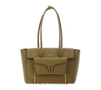 COCCINELLE Double Beat Grained Leather Handbag Seagrass