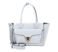 COCCINELLE Double Beat Grained Leather Handbag Snow