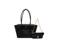 Coccinelle Double Beat Handtasche aus genarbtem Leder Einheitsgröße